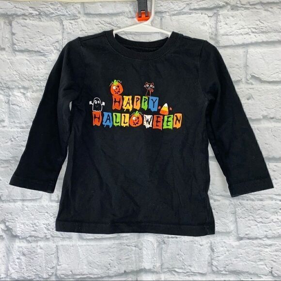 Miniwear black longsleeve crewneck Halloween shirt size 36 months - Picture 1 of 4